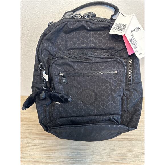 Kipling Backpack Seoul Black Small Laptop Backpack Travel NEW NWT $119 - Picture 1 of 7